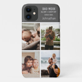 Moderne fotocollage personaliseer papa-modus Case-Mate iPhone case