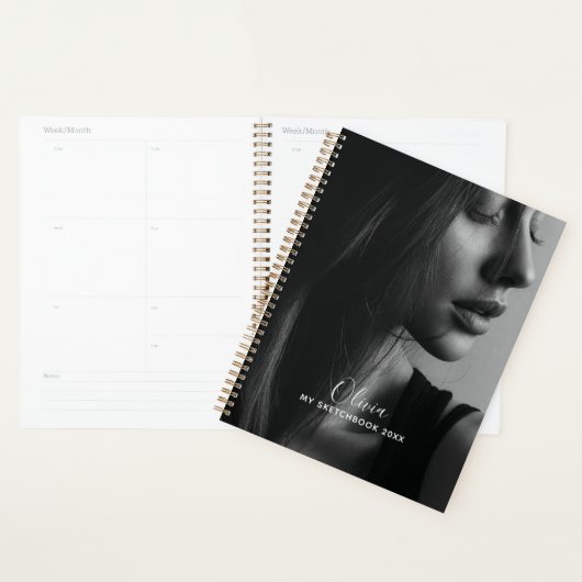 Moderne Fotocollage Persoonlijke Schetsboek  Planner (Display)