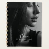 Moderne Fotocollage Persoonlijke Schetsboek  Planner (Voorkant)