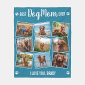 Moderne Fotocollage Pet Gepersonaliseerde Hond Mam Fleece Deken (Voorkant)