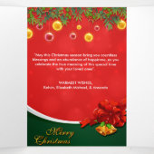 Moderne Fotocollage Prettig Kerstfeest Drieluik Wenskaart (Binnenkant midden)