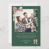 Moderne Fotocollage Prettig Kerstfeest Eenvoudig Feestdagenkaart (Achterkant)