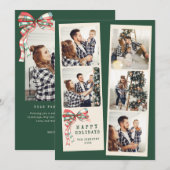 Moderne Fotocollage Prettig Kerstfeest Eenvoudig Feestdagenkaart (Voorkant / Achterkant)