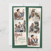 Moderne Fotocollage Prettig Kerstfeest Eenvoudig Feestdagenkaart (Voorkant)