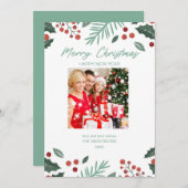 Moderne fotocollage Prettig kerstfeest kerstkaart Kaart (Voorkant / Achterkant)