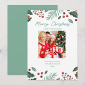 Moderne Fotocollage Prettig Kerstfeest Vakantiewen Kaart (Voorkant / Achterkant)