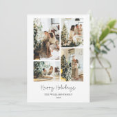 Moderne fotocollage Prettige feestdagen Feestdagenkaart (Staand voorkant)