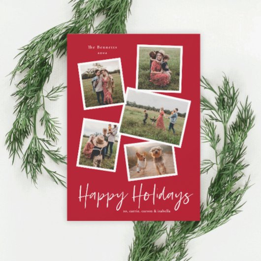 Moderne fotocollage Prettige feestdagen Feestdagenkaart