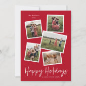 Moderne fotocollage Prettige feestdagen Feestdagenkaart (Voorkant)