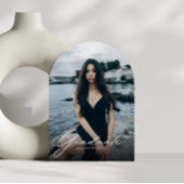 Moderne Fotocollage QR-code Afstudeerfeest Kaart