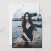 Moderne Fotocollage QR-code Afstudeerfeest Kaart (Voorkant)