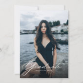 Moderne Fotocollage QR-code Afstudeerfeest Kaart (Voorkant)