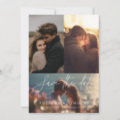 Moderne fotocollage save the date (Voorkant)
