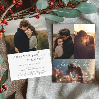 Moderne fotocollage save the date
