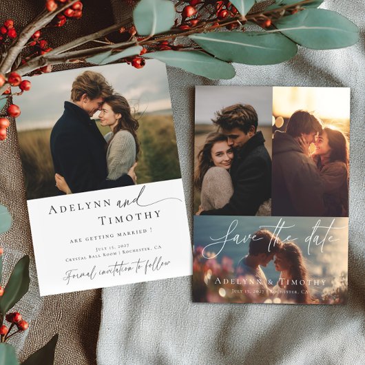 Moderne fotocollage save the date