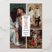 Moderne Fotocollage Save The Date Folie Uitnodiging (Voorkant)