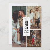 Moderne Fotocollage Save The Date Uitnodiging (Voorkant)