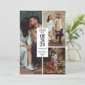 Moderne Fotocollage Save The Date Uitnodiging (Staand voorkant)