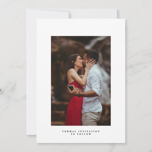 Moderne Fotocollage Save The Date Uitnodiging (Achterkant)