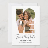 Moderne Fotocollage Save the Date Uitnodiging (Voorkant)