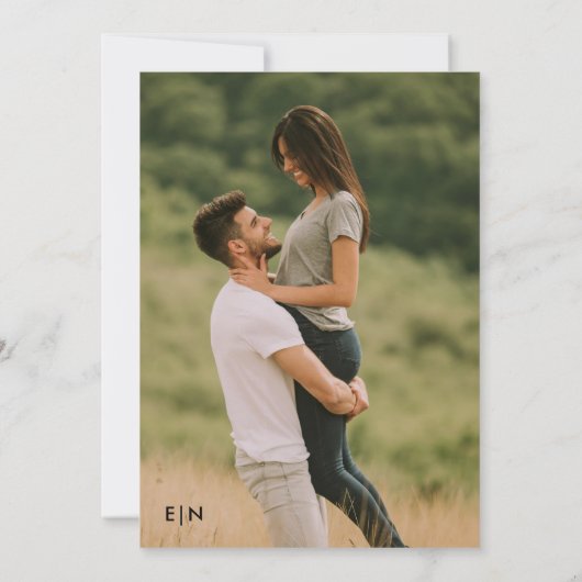 Moderne Fotocollage Save the Date Uitnodiging (Achterkant)