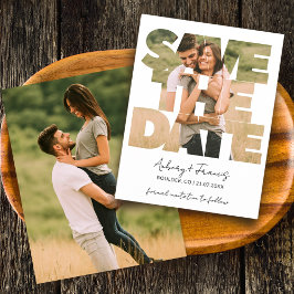 Moderne Fotocollage Save the Date Wedding Invite