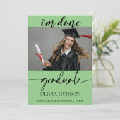 Moderne fotocollage Senior Party Afstuderen 2024 Kaart (Staand voorkant)