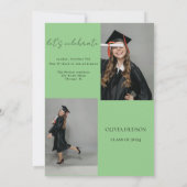 Moderne fotocollage Senior Party Afstuderen 2024 Kaart (Achterkant)