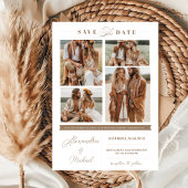 Moderne fotocollage slaat de datum op kaart