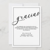 Moderne fotocollage Spaanse begrafenis Bedankkaart (Achterkant)