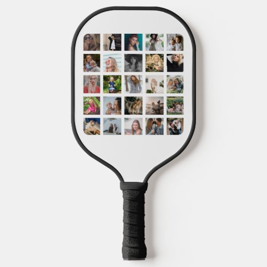 Moderne Fotocollage Ter Nagedachtenis Pickleball Paddle (Voorkant)