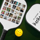 Moderne Fotocollage Ter Nagedachtenis Pickleball Paddle