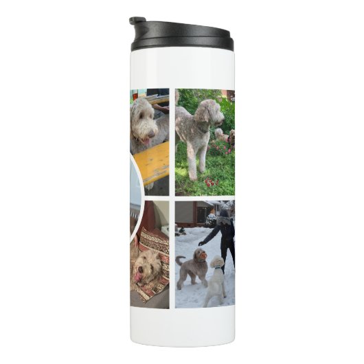 Moderne fotocollage thermosbeker (Geroteerd rechts)