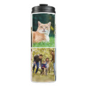 Moderne fotocollage thermosbeker (Voorkant)