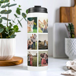 Moderne fotocollage thermosbeker