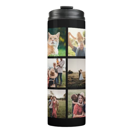 Moderne fotocollage thermosbeker (Voorkant)