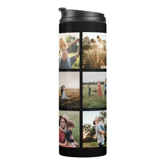 Moderne fotocollage thermosbeker (Geroteerd rechts)