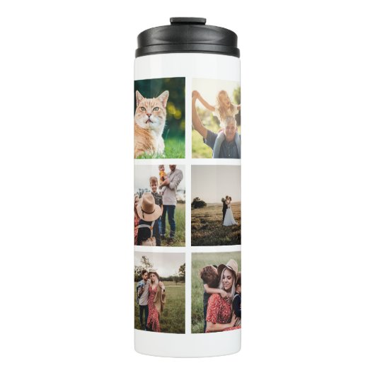 Moderne fotocollage thermosbeker (Voorkant)