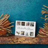 Moderne Fotocollage Trouwdag Dhr. en Mevr. Getrouw Fotoplaat (Zijkant)