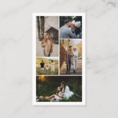 Moderne Fotocollage Trouwfotograaf Visitekaartje (Achterkant)