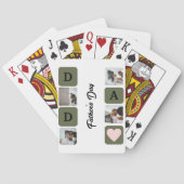 Moderne Fotocollage Vaderdag Pokerkaarten (Achterkant)