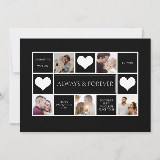 Moderne fotocollage Valentijnsdag Feestdagenkaart (Voorkant)