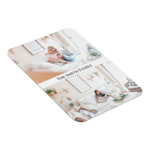Moderne fotocollage van 2 families | Eigen ontwerp Magneet (Rechterzijde)
