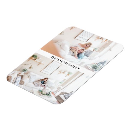 Moderne fotocollage van 2 families | Eigen ontwerp Magneet (Linkerzijde)