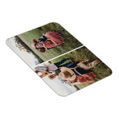 Moderne fotocollage van 2 families | Eigen ontwerp Magneet (Rechterzijde)