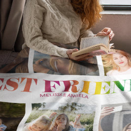 Moderne Fotocollage van Beste Vrienden Fleece Deken