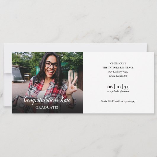 Moderne Fotocollage van eindexamenfeestje Kaart (Achterkant)