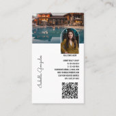 Moderne Fotocollage Vastgoedmakelaar QR-code Visitekaartje (Voorkant)