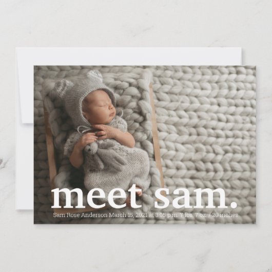 Moderne Fotocollage vergadering GEBOORTEAANKONDIGI Kaart (Voorkant)