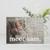 Moderne Fotocollage vergadering GEBOORTEAANKONDIGI Kaart (Staand voorkant)